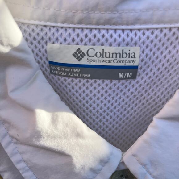 Columbia Men's Bahama II Long-Sleeve Shirt custom In Honor of Our Veterans Sz M - Picture 5 of 7